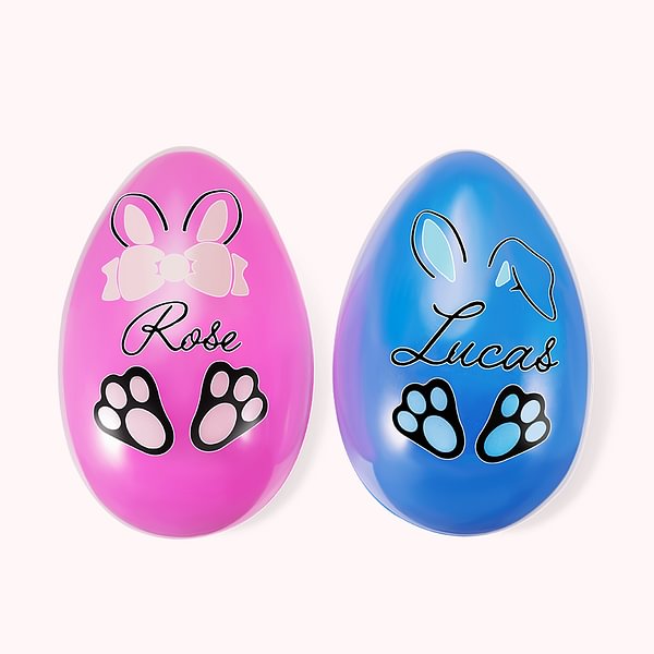 Personalized Easter Bunny Fillable Egg with Name Easter Gift for Kids