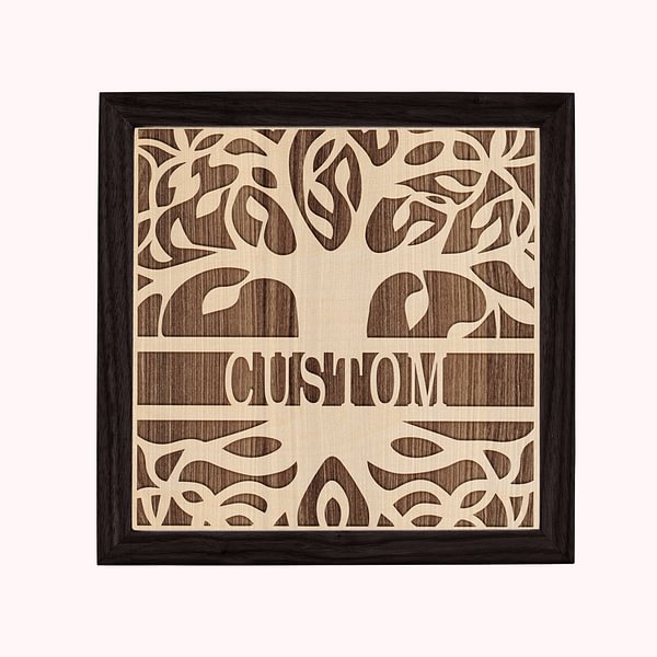 Personalized Tree of Life Hollow Frame Family Decoration