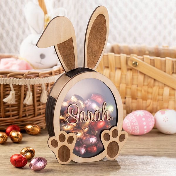 Personalized Bunny Unicorn Dino Easter Egg Drop Money Box Chocolate Eggs Holder Easter Gift for Kids