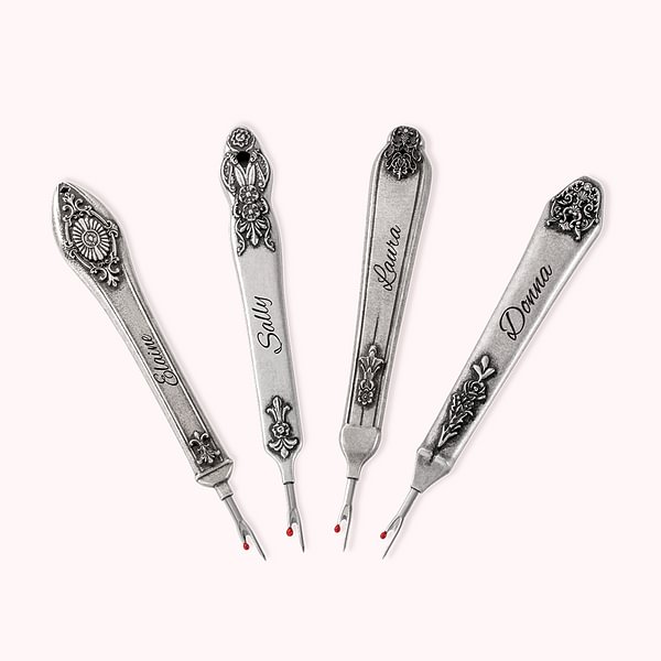 Personalized Vintage Flora Pattern Name Seam Ripper Tools for Sewing Crafting Thread Removing