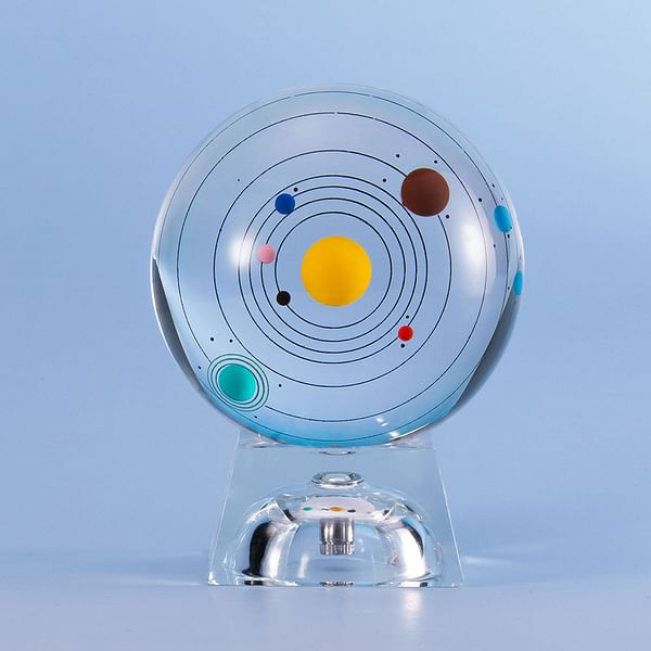 Personalized 3D Solar System Crystal Ball for Family Friends Kids Gift