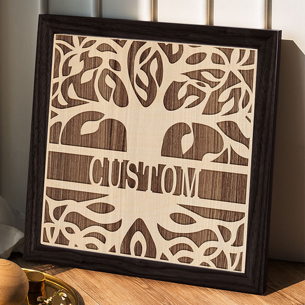 Personalized Tree of Life Hollow Frame Family Decoration