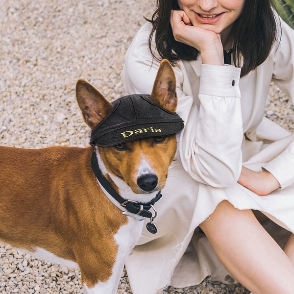 Personalized Multiple Sizes Dog Sun Hat Baseball Cap with Embroidered Name and Ear Hole Gift for Pet Lovers