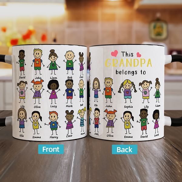 Personalized Family Kids Mug with Name Gift for Daddy