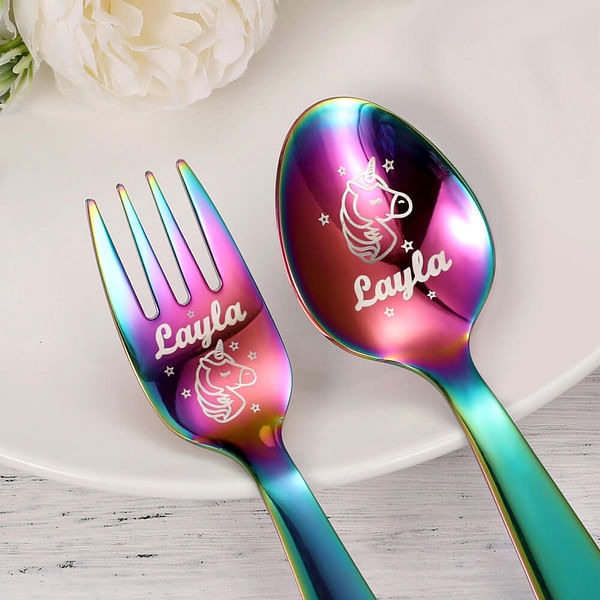 Personalized Dinosaur Cutlery Set for Kids