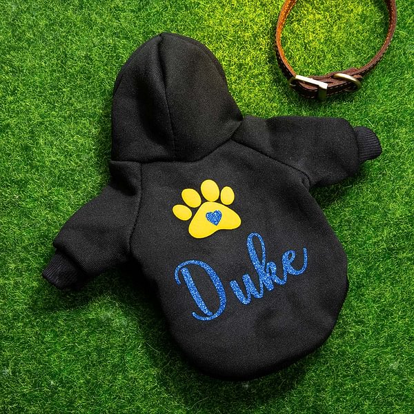 Personalized Dog Paw Print Hoodie Sweater with Name Gift for Dog