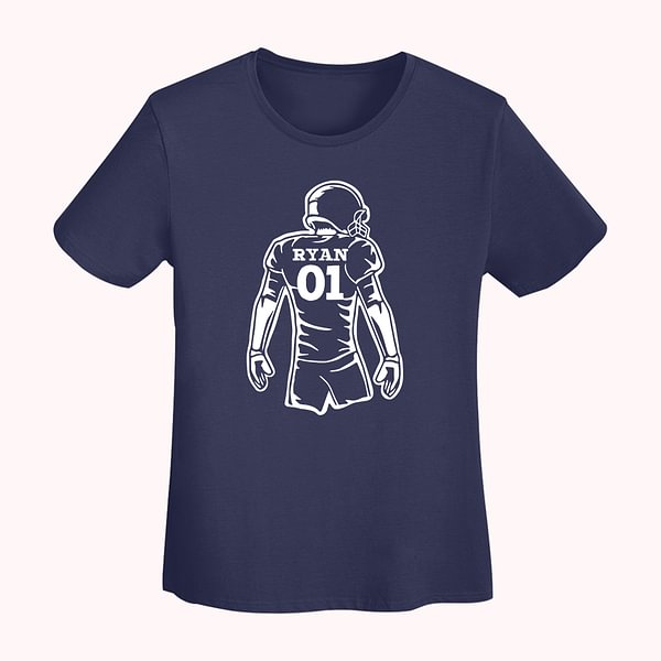 Personalized Rugby Football Shirt with Team and Player Name Player Number for Game Day Rugby Football Fans Football Mom Shirt