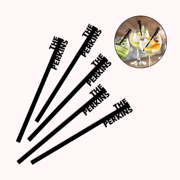 Personalized Drink Signature Stirrer Stick Cocktail Set of 15 for Party Wedding Bar Decor