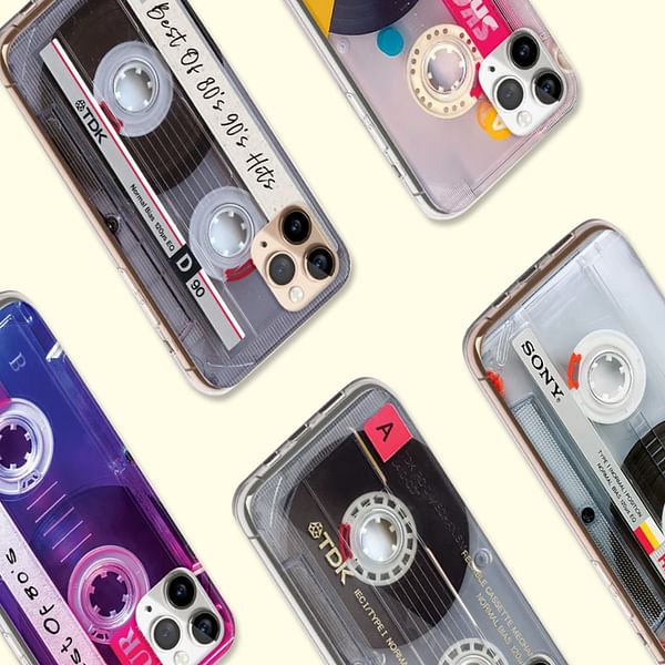 Personalized Vintage Audio Cassette Tape Phone Case 80'S Retro Style Mixtape Case Christmas Birthday Gift for All iPhone Models