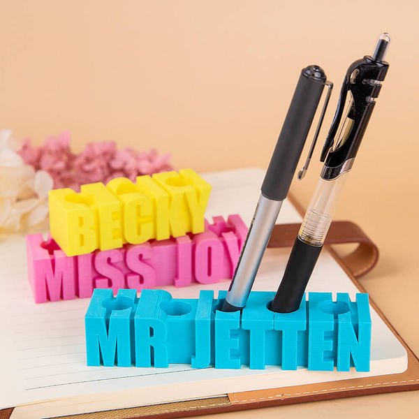 3D Print Name Desktop Office Pen Holder