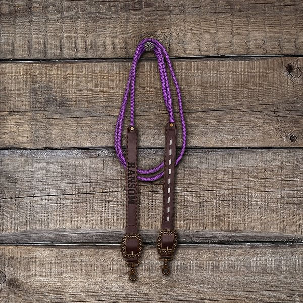 Personalized Retro Style Leather Horse Rope Reins with Name for Friend or Family Pet Lovers