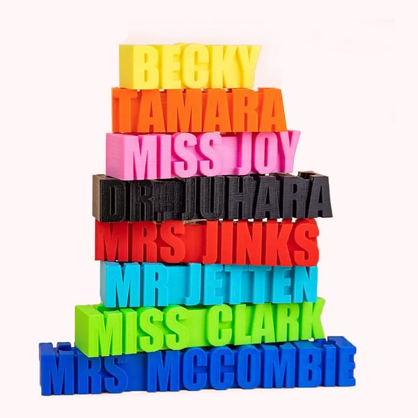 3D Print Name Desktop Office Pen Holder