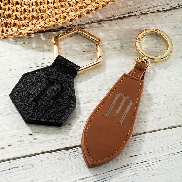 Personalized Stylish Leather Strong Magnetic Hat Clip with Initial Bags Totes Accessory Perfect for Travel Set of 2