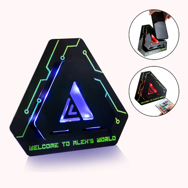 Personalized Multi-color LED Phone Stand for Game Lover