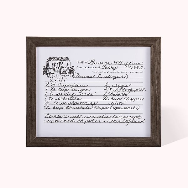 Custom Handwritten Recipe/Letter transferred to Wood Sign for Memento