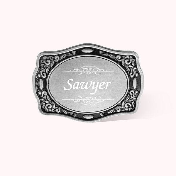 Personalized Western Cowboy Name Belt Buckle for Men