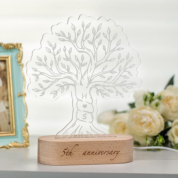 Custom Love Tree Light  Acrylic Lamp Sign for Anniversary