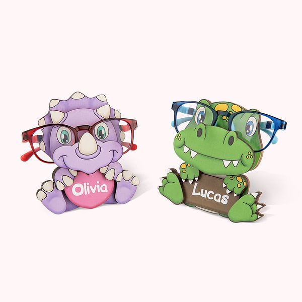 Personalized Cute Dinosaur Eyeglasses Holder Sunglasses Stand with Name Desk Decor Gift for Kids