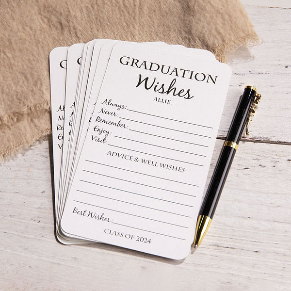 Personalized Graduation Wishes Advice Cards for Graduation Party Graduates Set of 15