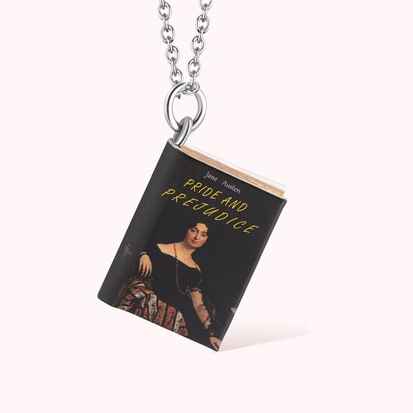 Personalized Openable Book Pendant Necklace for Book Lovers Readers Librarians Writers