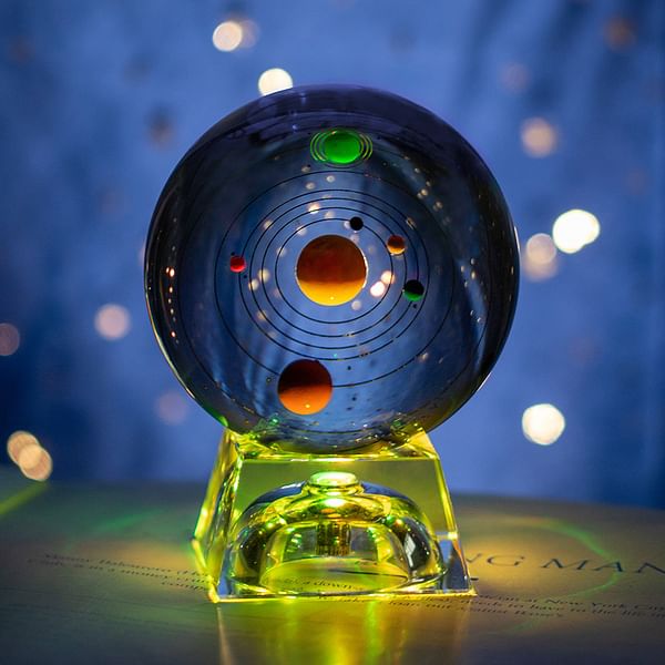 Personalized 3D Solar System Crystal Ball for Family Friends Kids Gift